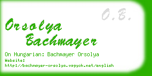 orsolya bachmayer business card